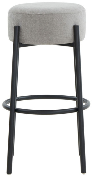 Safavieh Paisleigh Boucle And Metal Leg Barstool Grey / Black SFV5031H