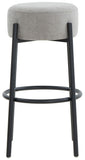 Safavieh Paisleigh Boucle And Metal Leg Barstool Grey / Black SFV5031H