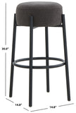 Safavieh Paisleigh Boucle And Metal Leg Barstool Charcoal / Black SFV5031I