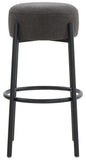 Safavieh Paisleigh Boucle And Metal Leg Barstool Charcoal / Black SFV5031I