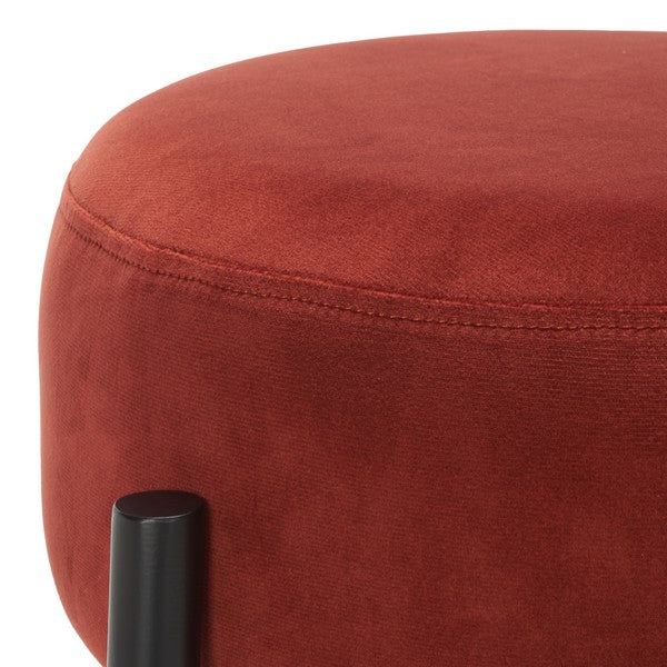 Safavieh Paisleigh Metal Leg Counter Stool Rust / Black Wood / Fabric / Foam / Metal SFV5032C