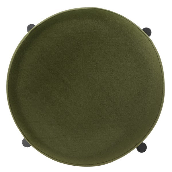 Safavieh Paisleigh Metal Leg Counter Stool Forest Green / Black Wood / Fabric / Foam / Metal SFV5032E