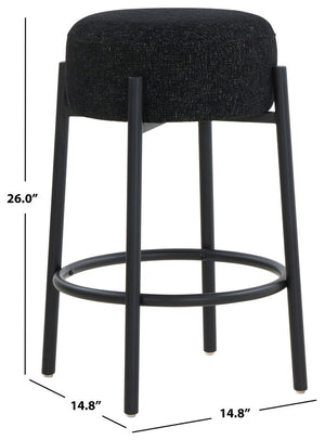 Safavieh Paisleigh Metal Leg Counter Stool Black SFV5032F