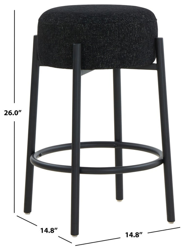 Safavieh Paisleigh Metal Leg Counter Stool Black SFV5032F