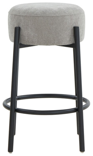 Safavieh Paisleigh Boucle And Metal Leg Counter Stool Grey / Black SFV5032H