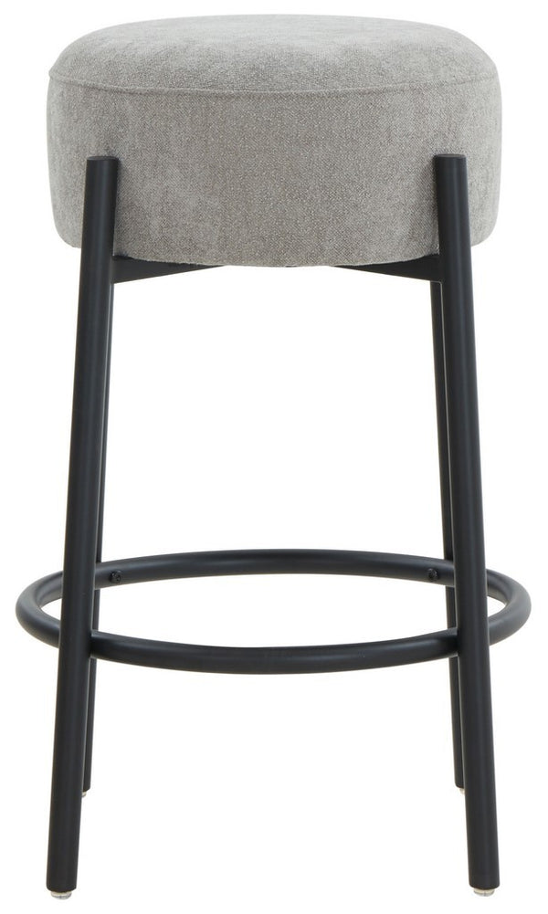 Safavieh Paisleigh Boucle And Metal Leg Counter Stool Grey / Black SFV5032H