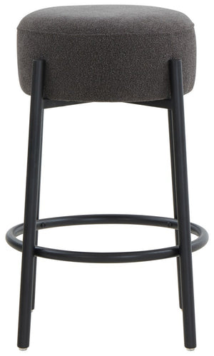 Safavieh Paisleigh Boucle And Metal Leg Counter Stool Charcoal / Black SFV5032I