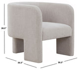 Safavieh Sammie 3 Leg Accent Chair Light Grey SFV5034D