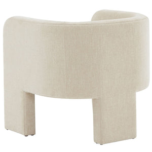Safavieh SAMMIE 3-Leg Accent Chair - Modern, Stylish Seating Solution for Small Spaces and Cozy Nooks Beige SFV5034E