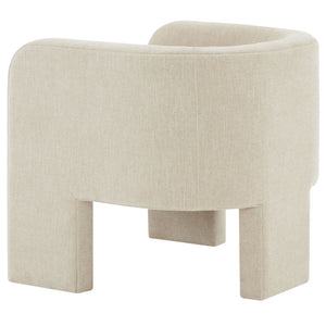 Safavieh SAMMIE 3-Leg Accent Chair - Modern, Stylish Seating Solution for Small Spaces and Cozy Nooks Beige SFV5034E