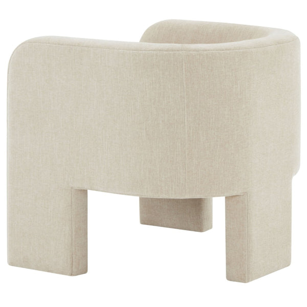 Safavieh SAMMIE 3-Leg Accent Chair - Modern, Stylish Seating Solution for Small Spaces and Cozy Nooks Beige SFV5034E
