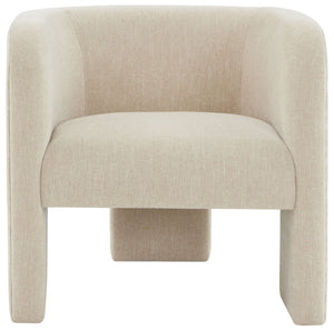 Safavieh SAMMIE 3-Leg Accent Chair - Modern, Stylish Seating Solution for Small Spaces and Cozy Nooks Beige SFV5034E