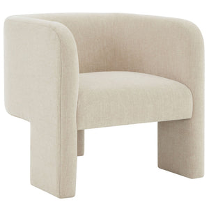 Safavieh SAMMIE 3-Leg Accent Chair - Modern, Stylish Seating Solution for Small Spaces and Cozy Nooks Beige SFV5034E