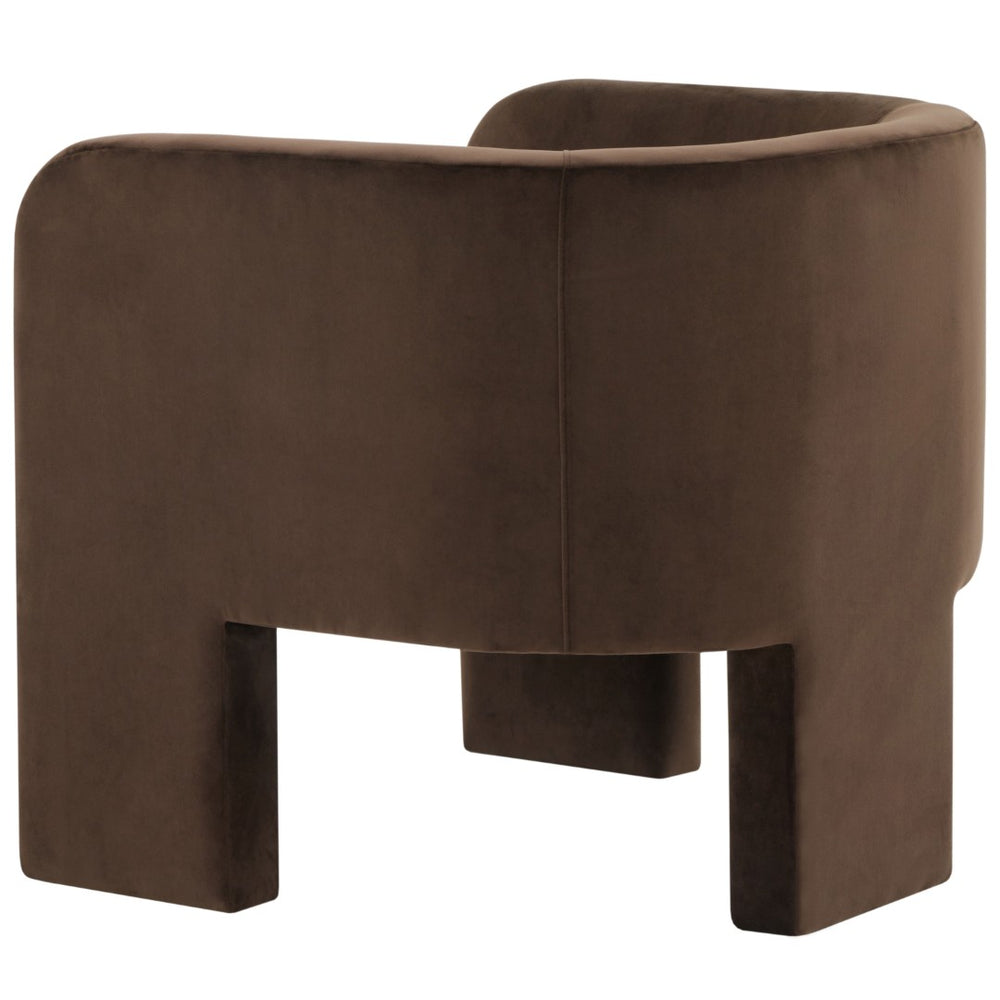 Safavieh SAMMIE 3-Leg Accent Chair - Modern, Stylish Seating Solution for Small Spaces and Cozy Nooks Dark Brown SFV5034F