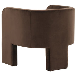 Safavieh SAMMIE 3-Leg Accent Chair - Modern, Stylish Seating Solution for Small Spaces and Cozy Nooks Dark Brown SFV5034F