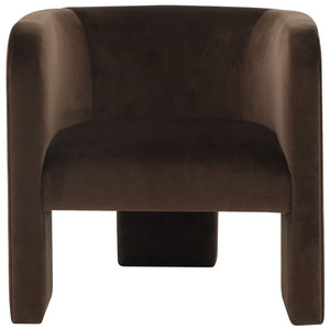 Safavieh SAMMIE 3-Leg Accent Chair - Modern, Stylish Seating Solution for Small Spaces and Cozy Nooks Dark Brown SFV5034F