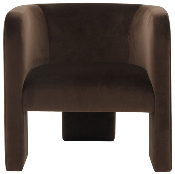 Safavieh SAMMIE 3-Leg Accent Chair - Modern, Stylish Seating Solution for Small Spaces and Cozy Nooks Dark Brown SFV5034F