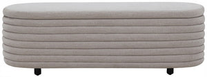 Safavieh Jaymie Linen Storage Bench Light Grey / Black SFV5040G