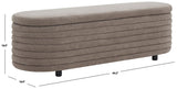 Safavieh Jaymie Boucle Storage Bench Brown / Black SFV5040H