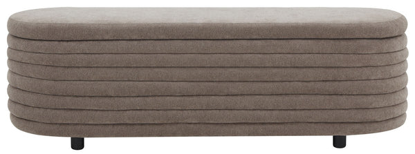 Safavieh Jaymie Boucle Storage Bench Brown / Black SFV5040H