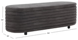 Safavieh Jaymie Boucle Storage Bench Charcoal / Black SFV5040J