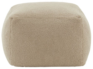Safavieh SAMUELS Boucle Pouf - Plush Multi-Purpose Accent for Stylish Seating, Footrest & Cozy Decor Light Brown SFV5041D
