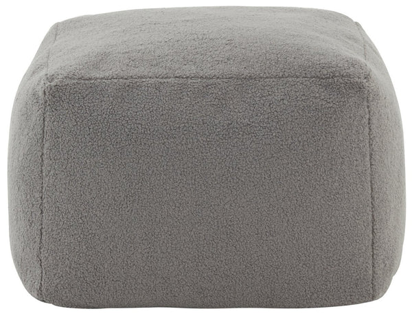 Safavieh SAMUELS Boucle Pouf - Plush Multi-Purpose Accent for Stylish Seating, Footrest & Cozy Decor Dark Grey SFV5041E