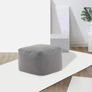 Safavieh SAMUELS Boucle Pouf - Plush Multi-Purpose Accent for Stylish Seating, Footrest & Cozy Decor Dark Grey SFV5041E