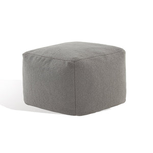 Safavieh SAMUELS Boucle Pouf - Plush Multi-Purpose Accent for Stylish Seating, Footrest & Cozy Decor Dark Grey SFV5041E