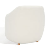 Safavieh Fabiano Boucle Accent Chair Ivory Wood / Fabric / Foam  SFV5043A