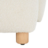 Safavieh Fabiano Boucle Accent Chair Ivory Wood / Fabric / Foam  SFV5043A