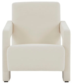 Safavieh TAYLOR Modern Boucle Accent Chair - Mid-Century Style with Plush Comfort for Stylish Living Spaces Ivory SFV5046A