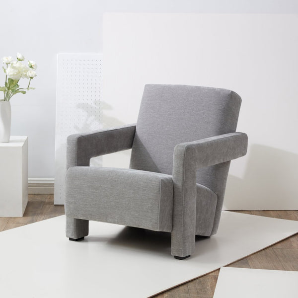 Safavieh TAYLOR Modern Boucle Accent Chair - Mid-Century Style with Plush Comfort for Stylish Living Spaces Grey SFV5046B