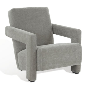 Safavieh TAYLOR Modern Boucle Accent Chair - Mid-Century Style with Plush Comfort for Stylish Living Spaces Grey SFV5046B