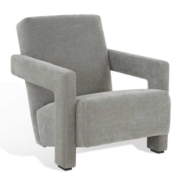 Safavieh TAYLOR Modern Boucle Accent Chair - Mid-Century Style with Plush Comfort for Stylish Living Spaces Grey SFV5046B