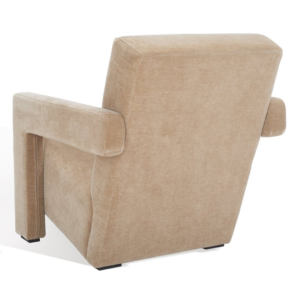 Safavieh TAYLOR Modern Boucle Accent Chair - Mid-Century Style with Plush Comfort for Stylish Living Spaces Light Brown SFV5046C