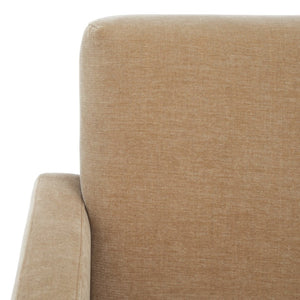 Safavieh TAYLOR Modern Boucle Accent Chair - Mid-Century Style with Plush Comfort for Stylish Living Spaces Light Brown SFV5046C