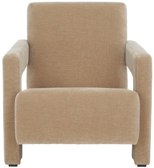 Safavieh TAYLOR Modern Boucle Accent Chair - Mid-Century Style with Plush Comfort for Stylish Living Spaces Light Brown SFV5046C