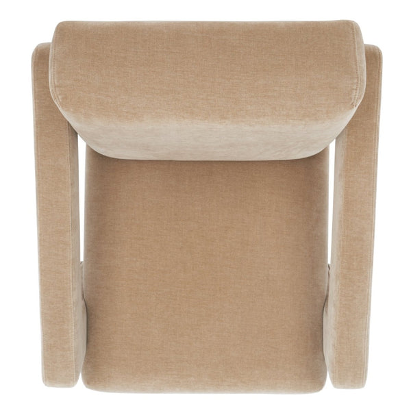 Safavieh TAYLOR Modern Boucle Accent Chair - Mid-Century Style with Plush Comfort for Stylish Living Spaces Light Brown SFV5046C