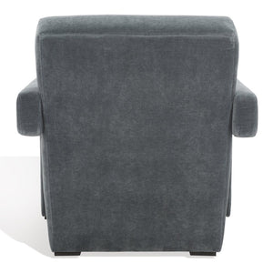 Safavieh TAYLOR Modern Boucle Accent Chair - Mid-Century Style with Plush Comfort for Stylish Living Spaces Navy SFV5046D