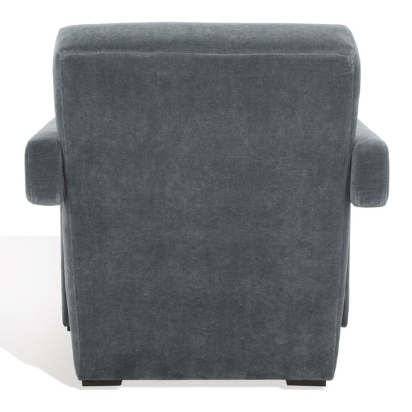 Safavieh TAYLOR Modern Boucle Accent Chair - Mid-Century Style with Plush Comfort for Stylish Living Spaces Navy SFV5046D