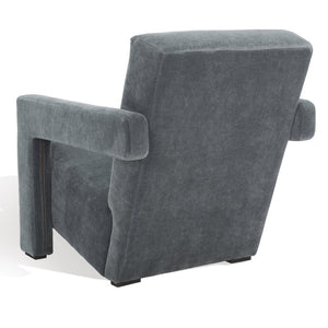 Safavieh TAYLOR Modern Boucle Accent Chair - Mid-Century Style with Plush Comfort for Stylish Living Spaces Navy SFV5046D