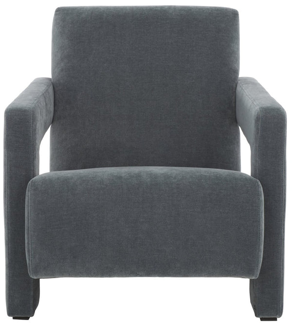 Safavieh TAYLOR Modern Boucle Accent Chair - Mid-Century Style with Plush Comfort for Stylish Living Spaces Navy SFV5046D