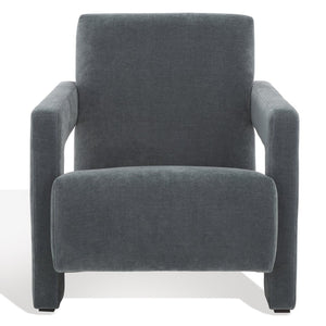 Safavieh TAYLOR Modern Boucle Accent Chair - Mid-Century Style with Plush Comfort for Stylish Living Spaces Navy SFV5046D