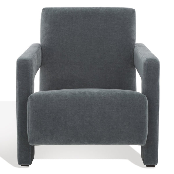 Safavieh TAYLOR Modern Boucle Accent Chair - Mid-Century Style with Plush Comfort for Stylish Living Spaces Navy SFV5046D