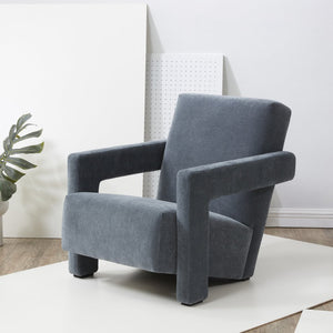 Safavieh TAYLOR Modern Boucle Accent Chair - Mid-Century Style with Plush Comfort for Stylish Living Spaces Navy SFV5046D
