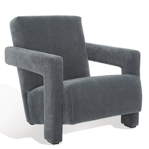 Safavieh TAYLOR Modern Boucle Accent Chair - Mid-Century Style with Plush Comfort for Stylish Living Spaces Navy SFV5046D