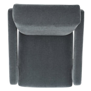 Safavieh TAYLOR Modern Boucle Accent Chair - Mid-Century Style with Plush Comfort for Stylish Living Spaces Navy SFV5046D