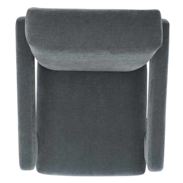 Safavieh TAYLOR Modern Boucle Accent Chair - Mid-Century Style with Plush Comfort for Stylish Living Spaces Navy SFV5046D