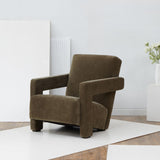 Safavieh Taylor Modern Velvet Accent Chair Dark Olive Green SFV5046E